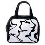 Black And White Swirl Background Classic Handbag (One Side)