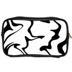 Black And White Swirl Background Toiletries Bag (Two Sides)