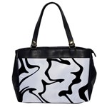 Black And White Swirl Background Oversize Office Handbag