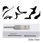 Black And White Swirl Background Memory Card Reader (Stick)