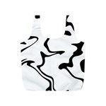 Black And White Swirl Background Full Print Recycle Bag (S)