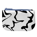 Black And White Swirl Background Large Coin Purse
