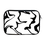 Black And White Swirl Background Apple MacBook Pro 17  Zipper Case