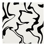 Black And White Swirl Background Banner and Sign 3  x 3 