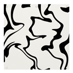 Black And White Swirl Background Banner and Sign 4  x 4 