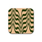 Swirl Pattern Abstract Marble Rubber Coaster (Square)