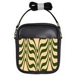 Swirl Pattern Abstract Marble Girls Sling Bag