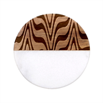 Swirl Pattern Abstract Marble Classic Marble Wood Coaster (Round) 