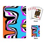 Liquid Warp Background Orange Blue Playing Cards Single Design (Rectangle)
