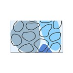 Boho Blue Deep Blue Artwork Sticker (Rectangular)