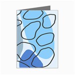 Boho Blue Deep Blue Artwork Mini Greeting Card