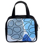 Boho Blue Deep Blue Artwork Classic Handbag (Two Sides)