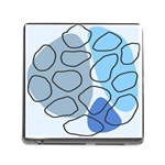 Boho Blue Deep Blue Artwork Memory Card Reader (Square 5 Slot)