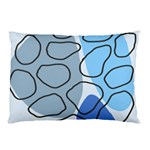 Boho Blue Deep Blue Artwork Pillow Case (Two Sides)