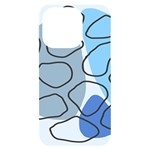 Boho Blue Deep Blue Artwork iPhone 14 Pro Black UV Print Case