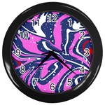 Texture Multicolour Grunge Wall Clock (Black)