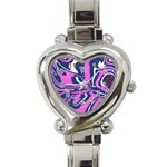 Texture Multicolour Grunge Heart Italian Charm Watch