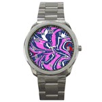 Texture Multicolour Grunge Sport Metal Watch