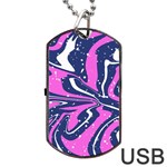 Texture Multicolour Grunge Dog Tag USB Flash (Two Sides)