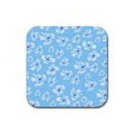 Flowers Pattern Print Floral Cute Rubber Coaster (Square)