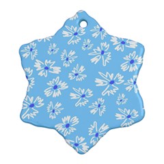 Flowers Pattern Print Floral Cute Snowflake Ornament (Two Sides) from UrbanLoad.com Front