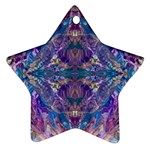 Cobalt arabesque Star Ornament (Two Sides)