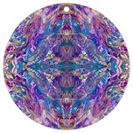Cobalt arabesque UV Print Acrylic Ornament Round
