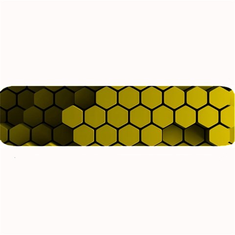 Yellow Hexagons 3d Art Honeycomb Hexagon Pattern Large Bar Mat from UrbanLoad.com 32 x8.5  Bar Mat