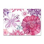 Violet Floral Pattern Sticker A4 (100 pack)