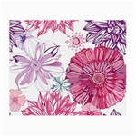Violet Floral Pattern Small Glasses Cloth
