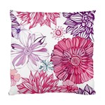 Violet Floral Pattern Standard Cushion Case (Two Sides)