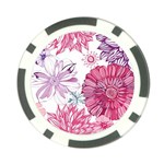 Violet Floral Pattern Poker Chip Card Guard (10 pack)
