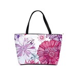 Violet Floral Pattern Classic Shoulder Handbag