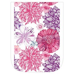 Violet Floral Pattern Waist Pouch (Small) from UrbanLoad.com Front Pocket