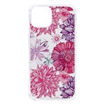 Violet Floral Pattern iPhone 13 TPU UV Print Case