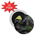 Leaves Floral Pattern Nature 1.75  Magnets (10 pack) 