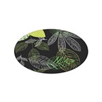 Leaves Floral Pattern Nature Sticker Oval (10 pack)