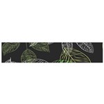 Leaves Floral Pattern Nature Small Premium Plush Fleece Scarf
