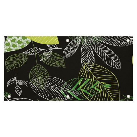Leaves Floral Pattern Nature Banner and Sign 6  x 3  from UrbanLoad.com Front