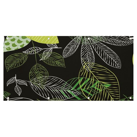 Leaves Floral Pattern Nature Banner and Sign 8  x 4  from UrbanLoad.com Front
