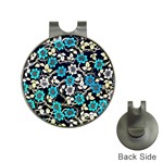 Blue Flower Floral Flora Naure Pattern Hat Clips with Golf Markers