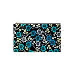Blue Flower Floral Flora Naure Pattern Cosmetic Bag (Small)