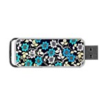 Blue Flower Floral Flora Naure Pattern Portable USB Flash (Two Sides)