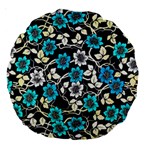 Blue Flower Floral Flora Naure Pattern Large 18  Premium Round Cushions