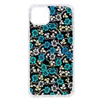 Blue Flower Floral Flora Naure Pattern iPhone 14 Plus TPU UV Print Case