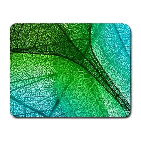 3d Leaves Texture Sheet Blue Green Small Mousepad from UrbanLoad.com Front