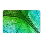 3d Leaves Texture Sheet Blue Green Magnet (Rectangular)