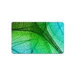 3d Leaves Texture Sheet Blue Green Magnet (Name Card)