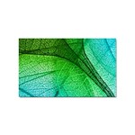 3d Leaves Texture Sheet Blue Green Sticker Rectangular (10 pack)