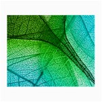 3d Leaves Texture Sheet Blue Green Small Glasses Cloth